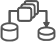 Ícone de transferência de dados com seta